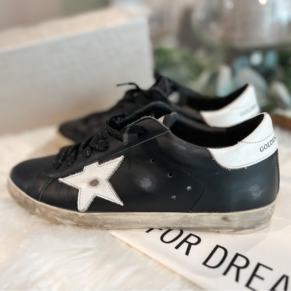 Golden Goose Black and White Sneakers - Picture 4 of 8